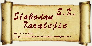 Slobodan Karalejić vizit kartica